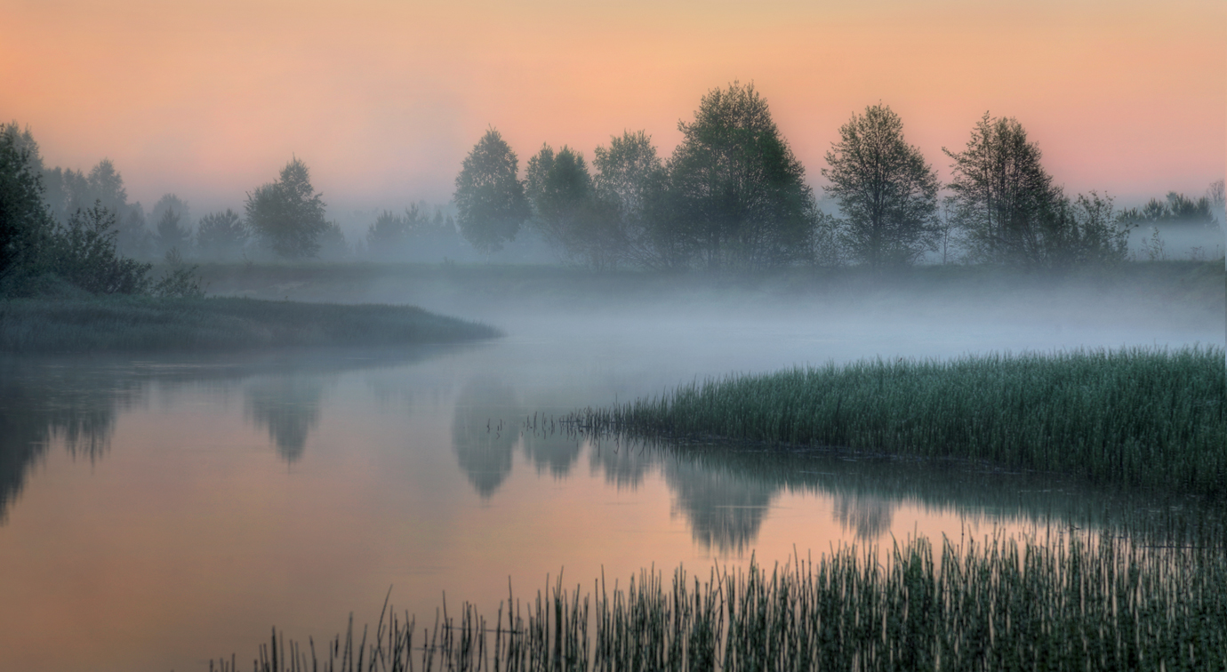 В тумане берега..