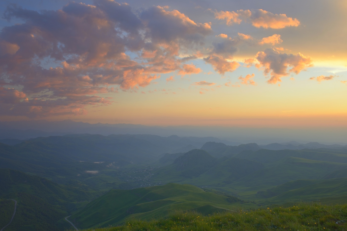 Закат в горах