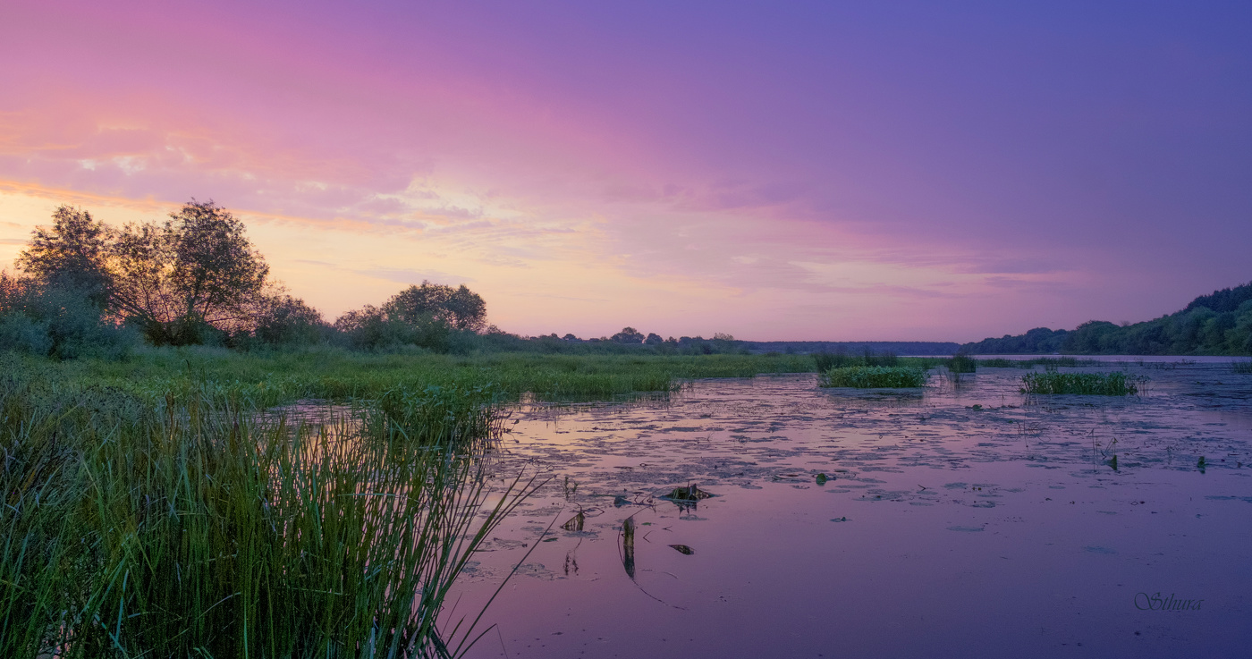 На утренней заре.