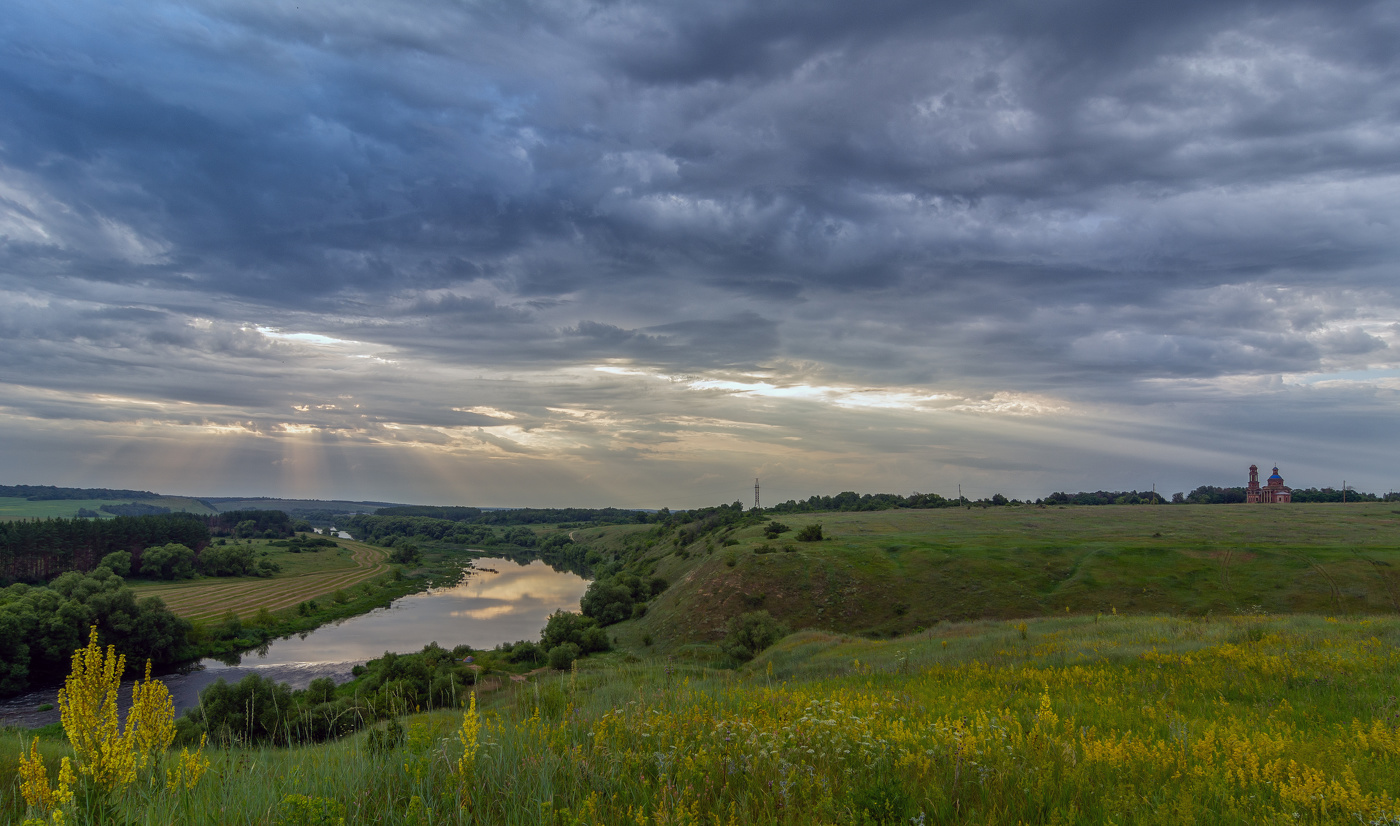 в вечерних лучах