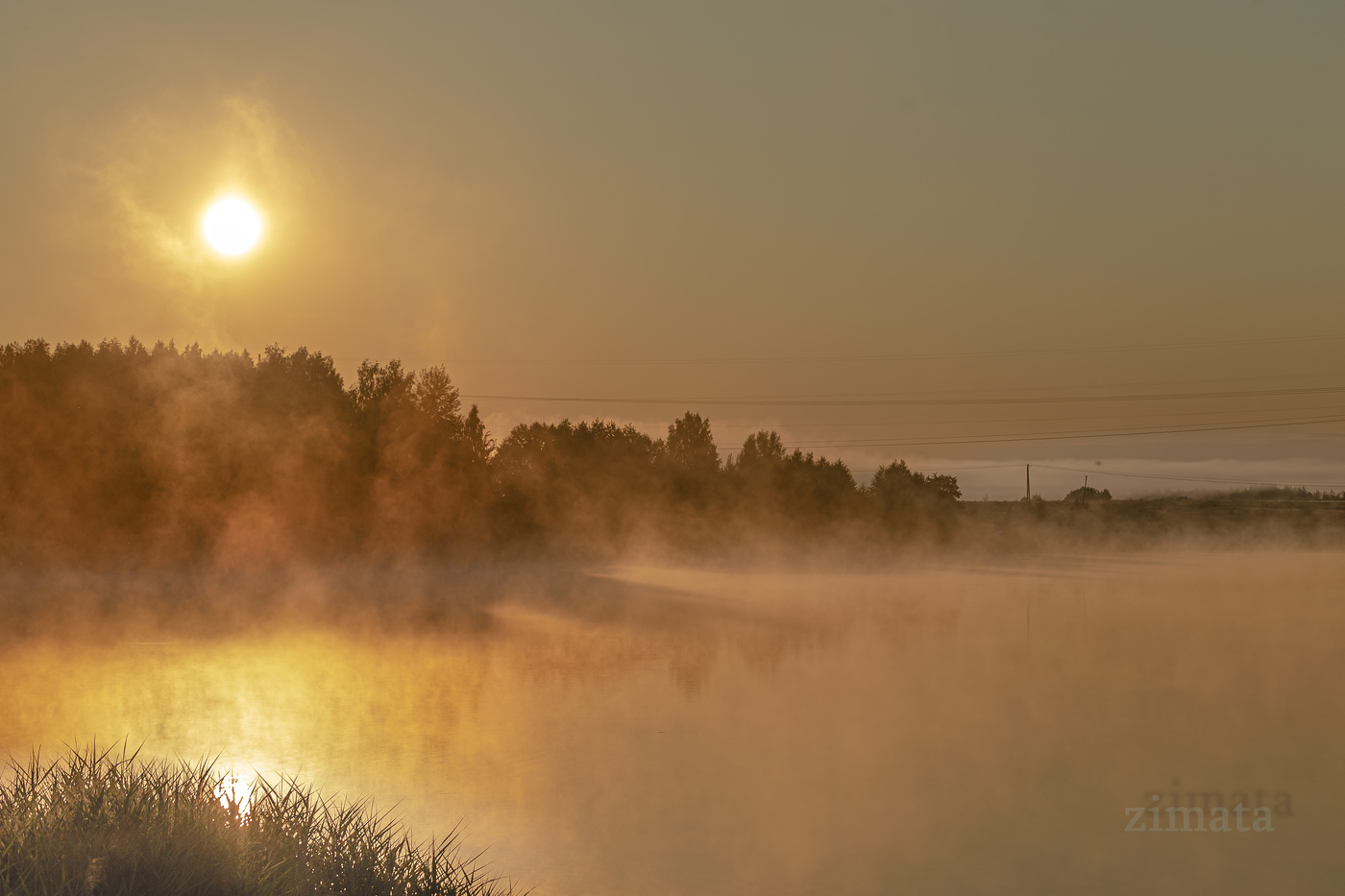 Лёгкий туман на рассвете