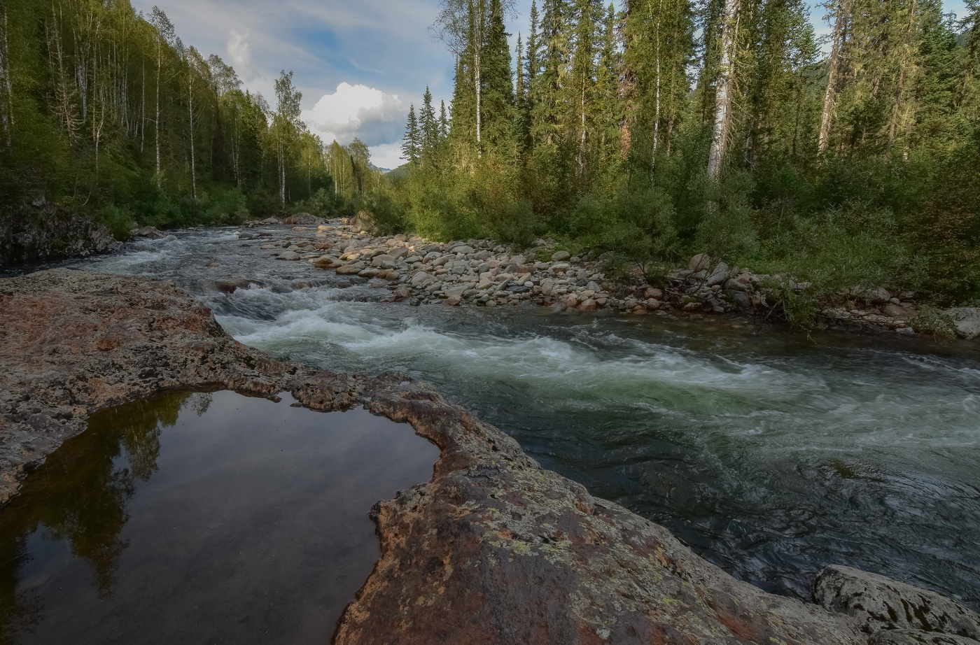 Вечер на реке Казыр