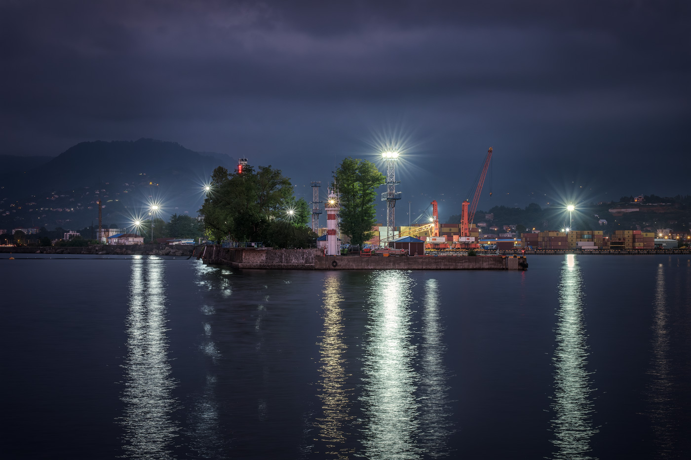 Batumi Harbour At Sundown
