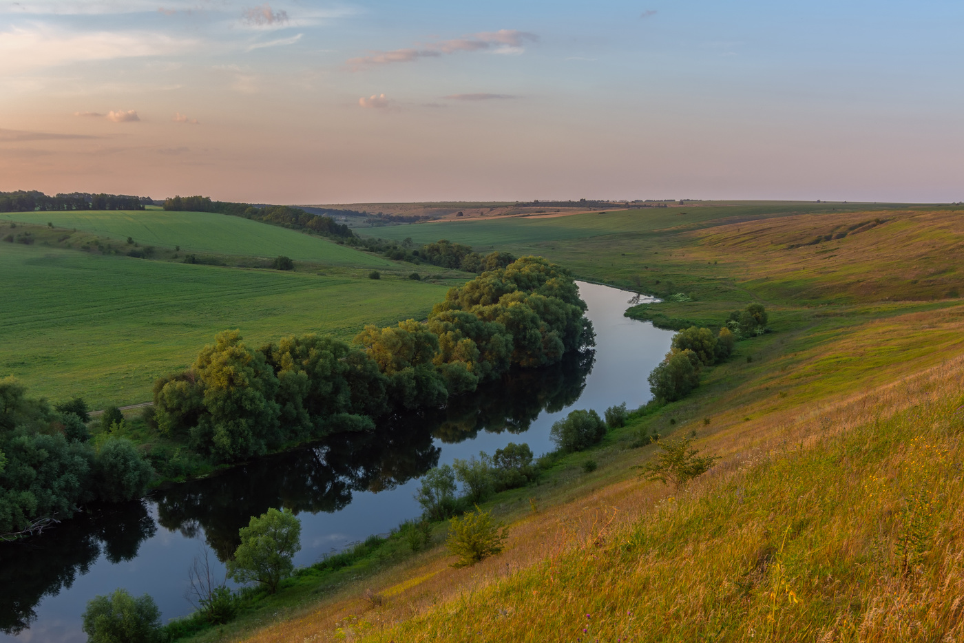 нежные краски заката