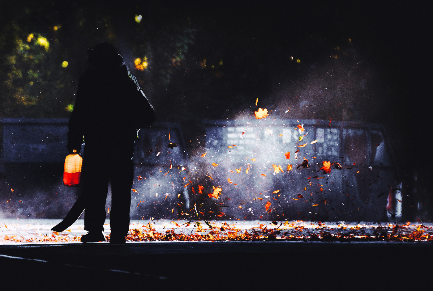 В осеннем парке городском