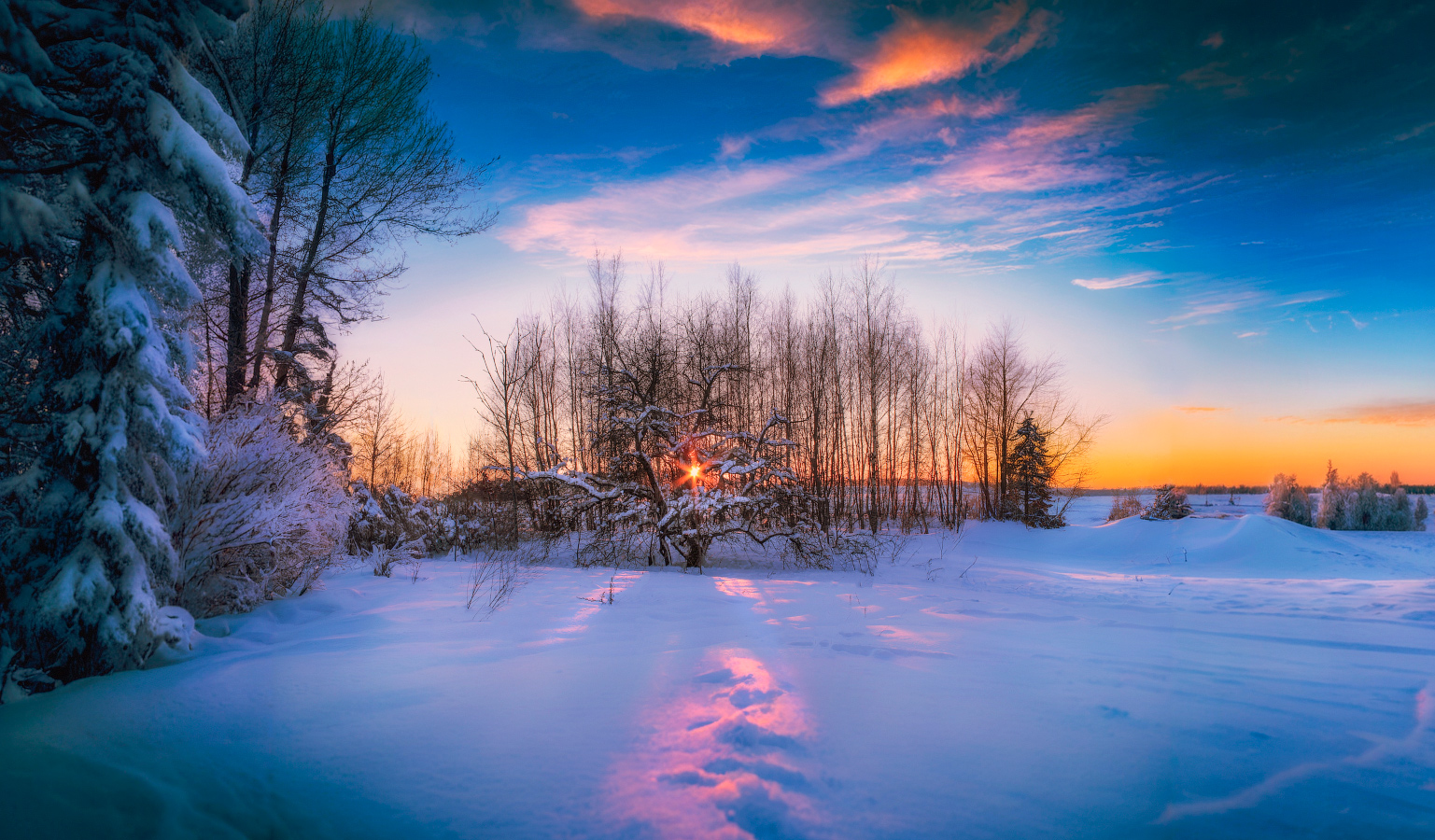 Вечерело в январе