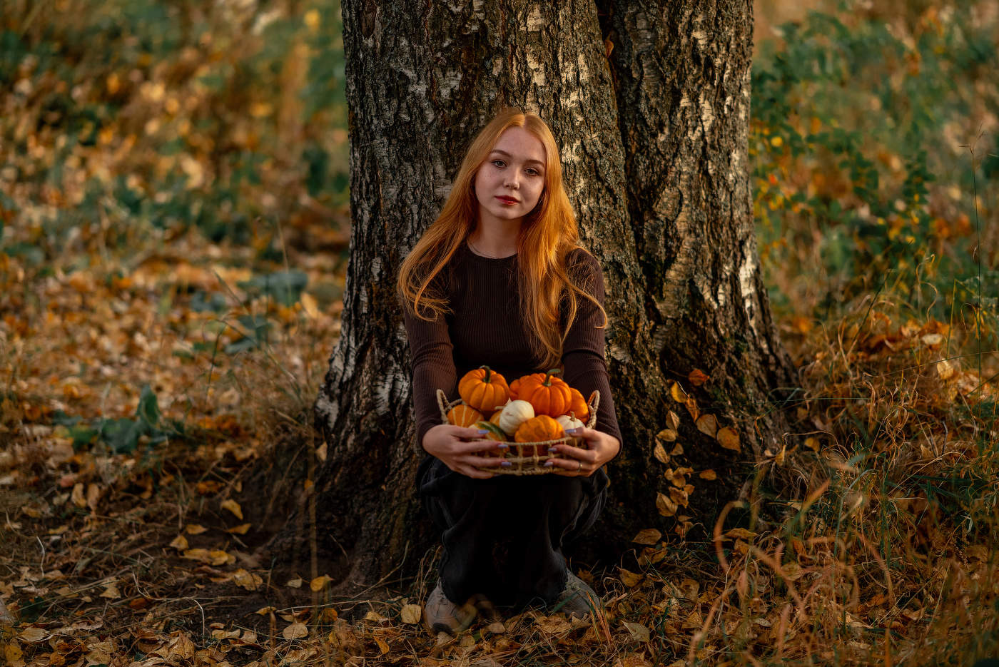 Жанна с тыквами