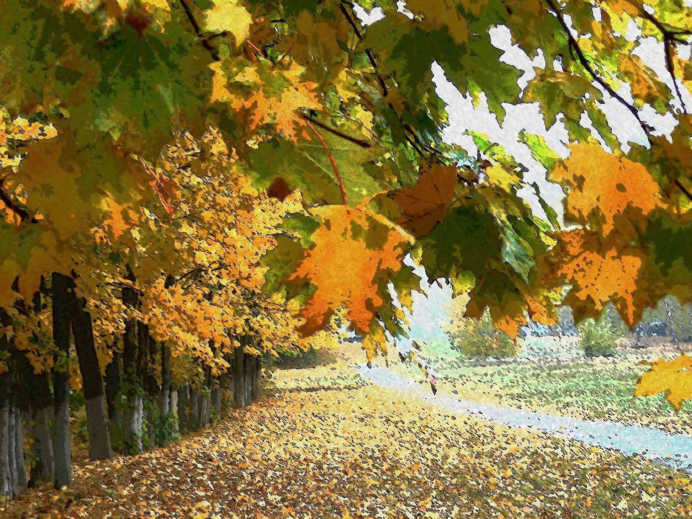 Листья желтые над городом кружатся