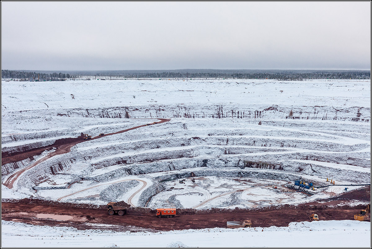 Здесь добывают алмазы.