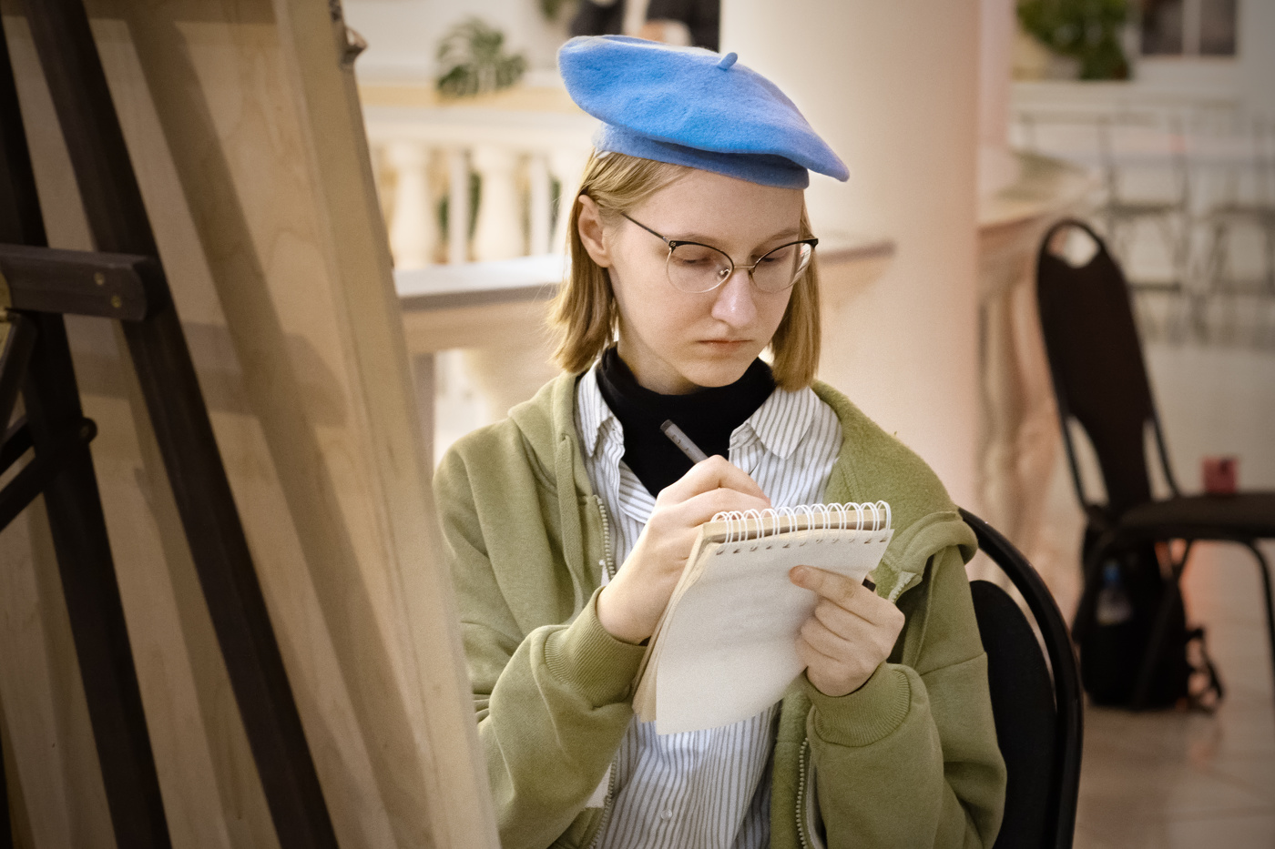 Голубой берет