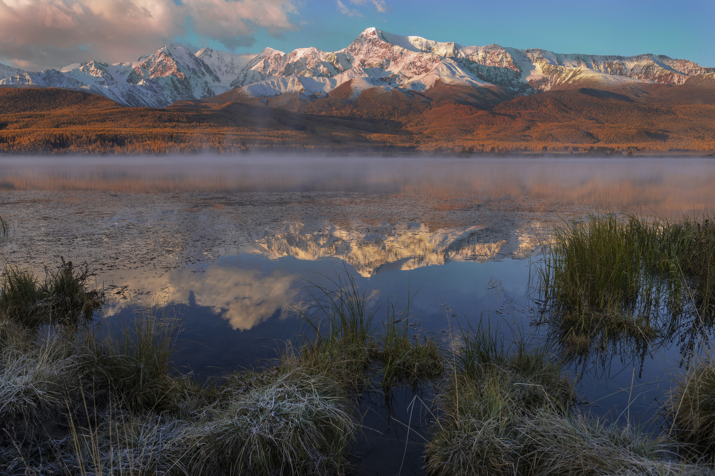 Утро не озере Джангысколь