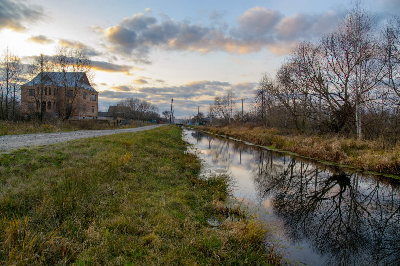 Поздняя осень в деревне.
