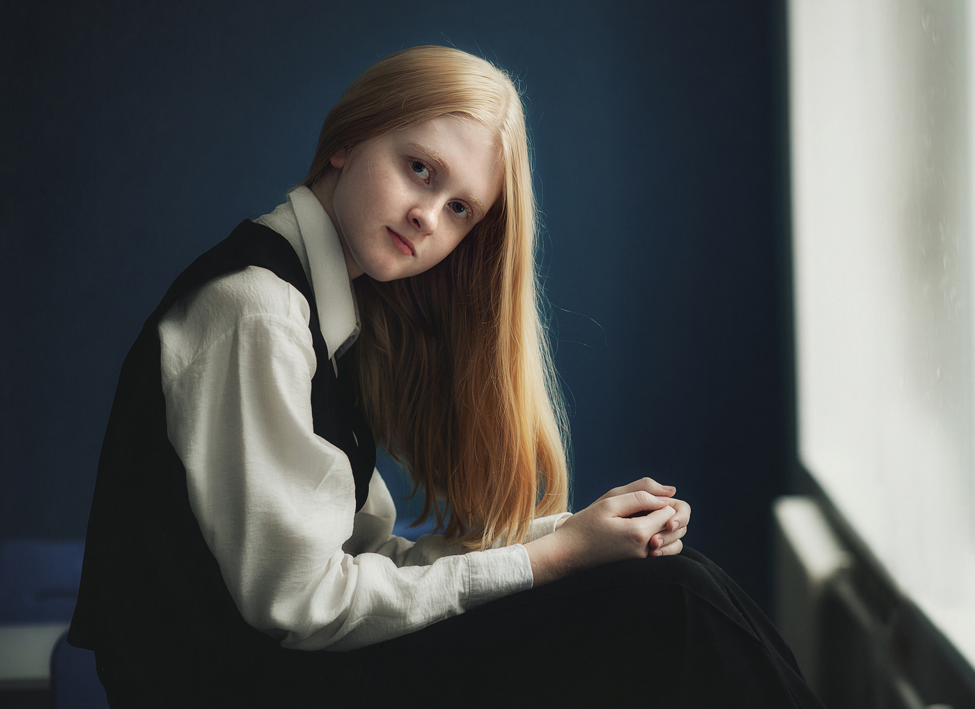 Девушка с волосами цвета пшеницы...