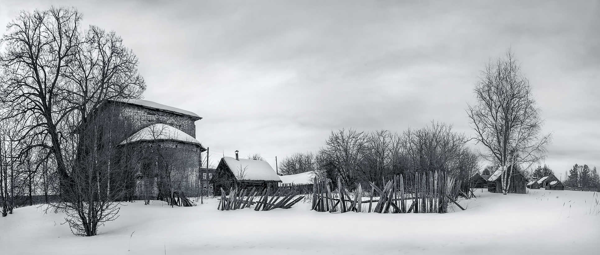 Сельская зима.