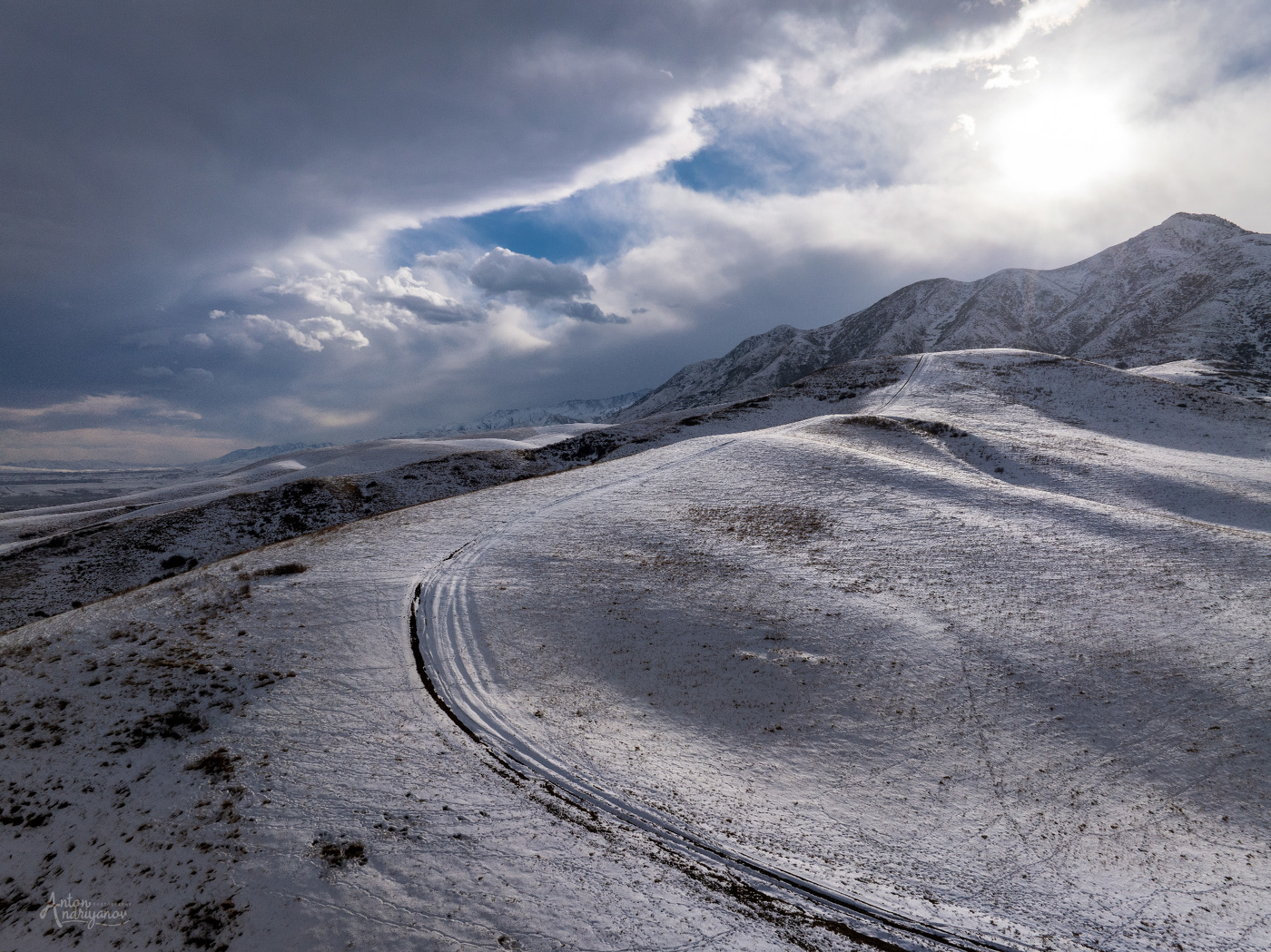 Зимняя дорога в горы