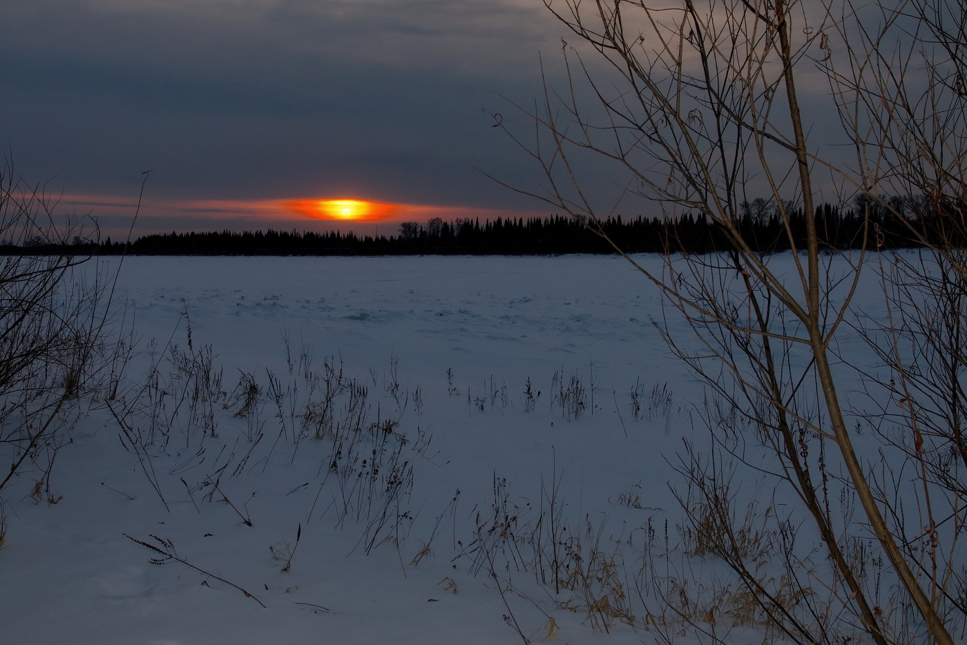Закат над Томью.