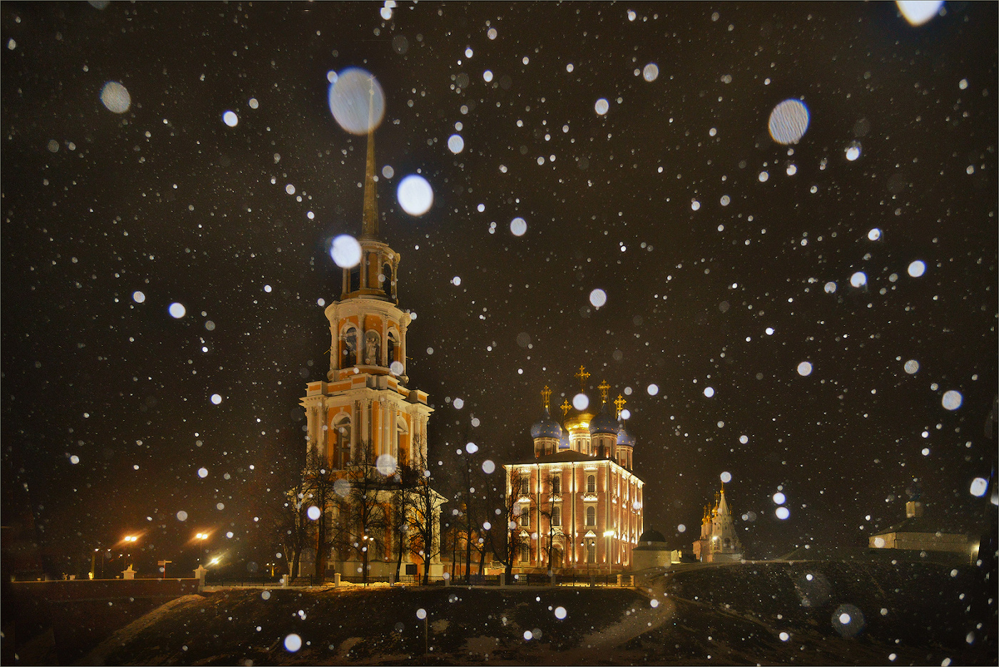 Рязанский Кремль вечером 1 января 2025...