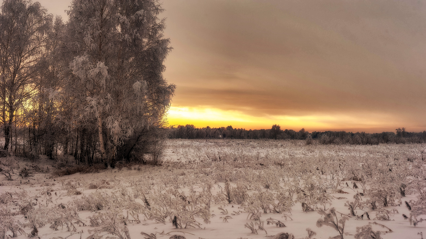 Морозный вечер.