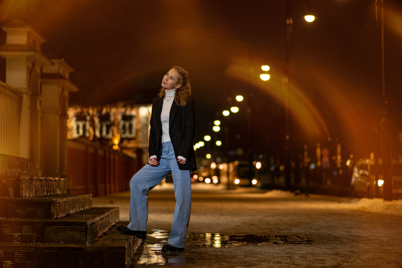 Зимние лужи