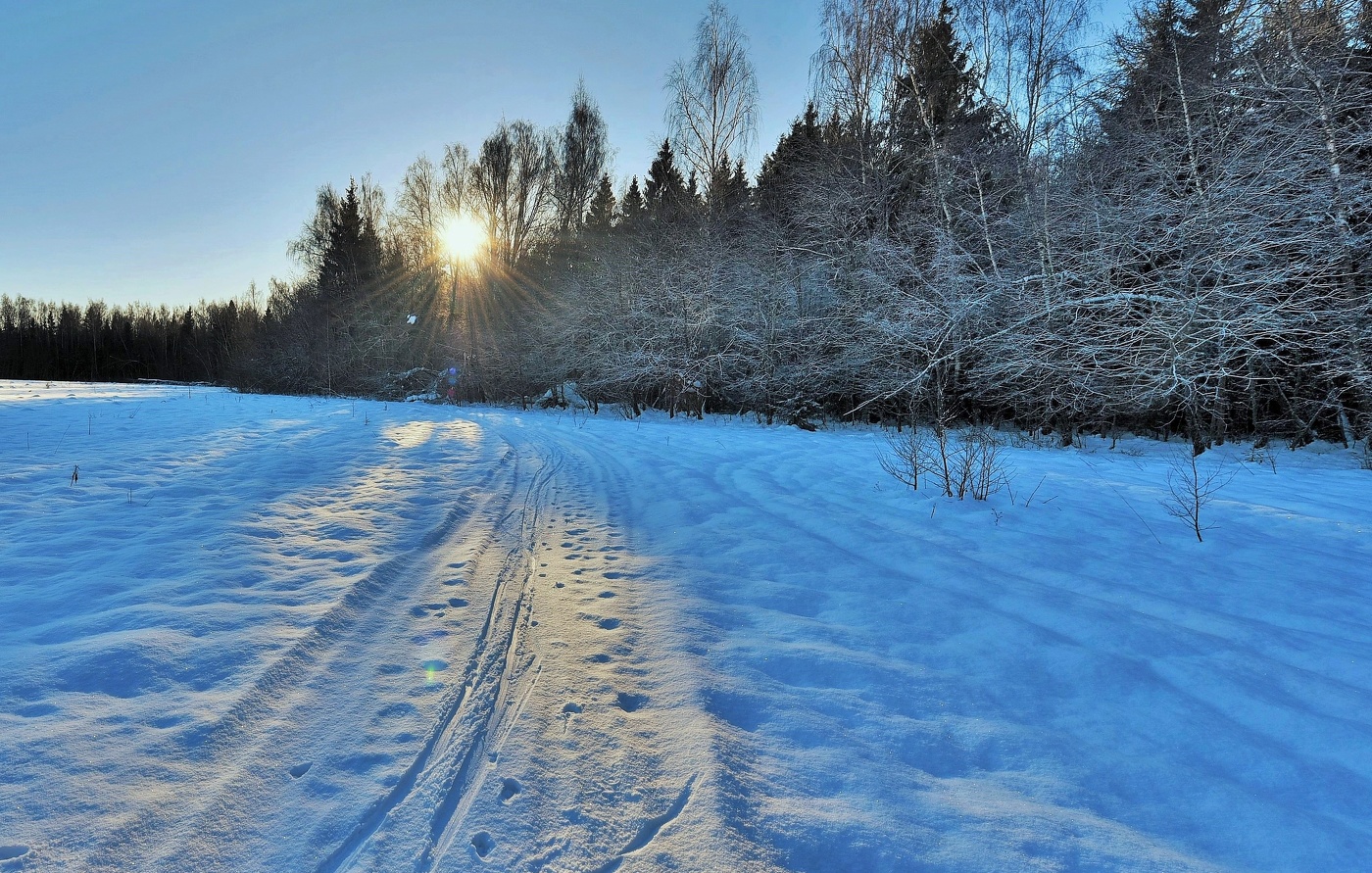 Холодное, зимнее солнце ...