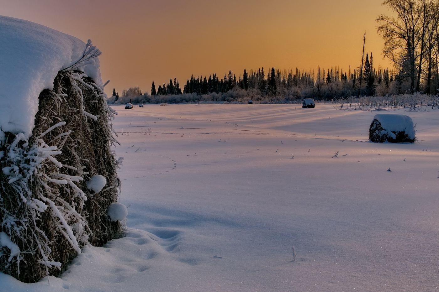 Зимним вечером.