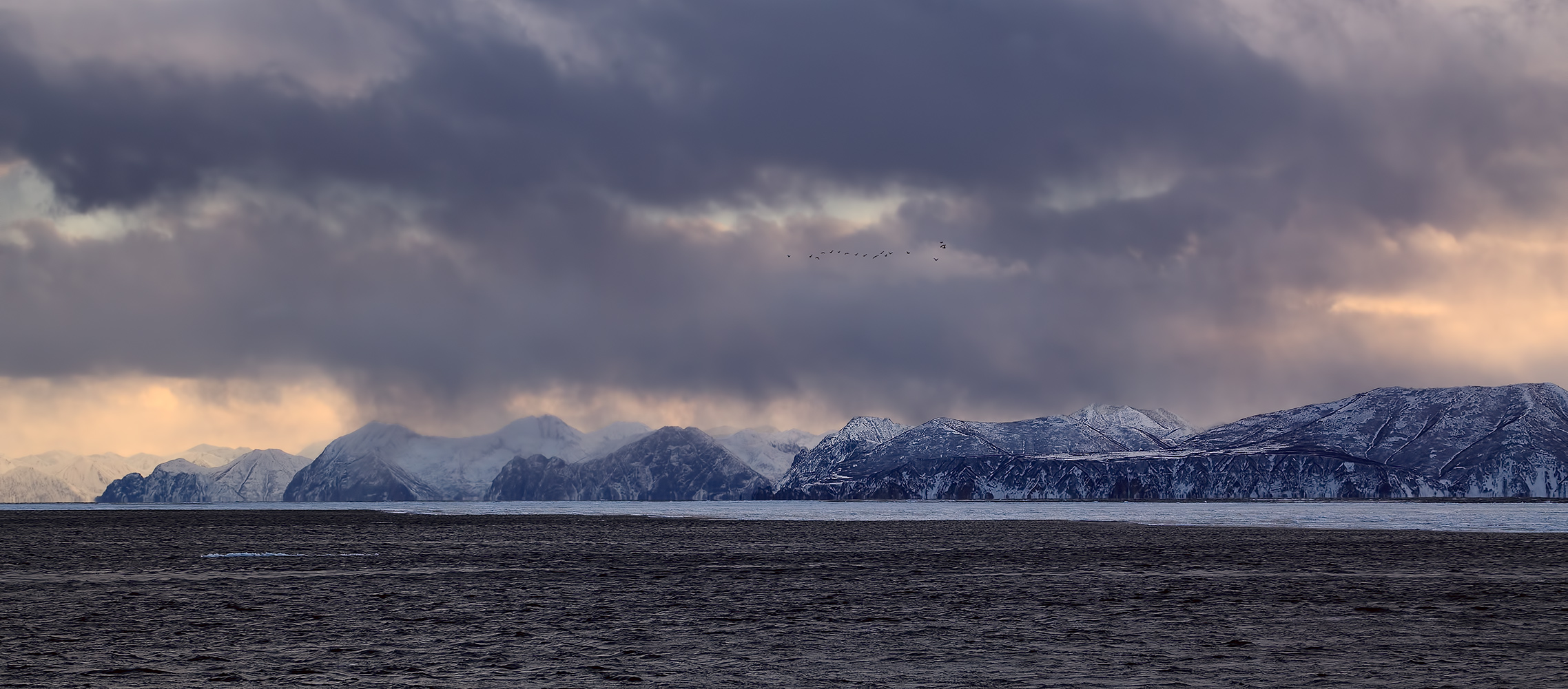 Kalte Sonnenuntergang