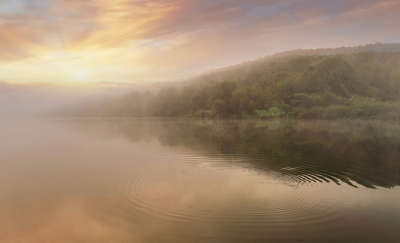 Акварель рассвета.
