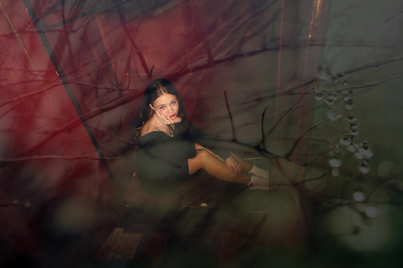 Забравшись в шкаф