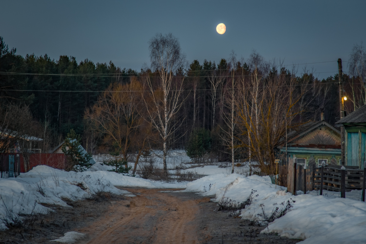 Закат луны. Светает.