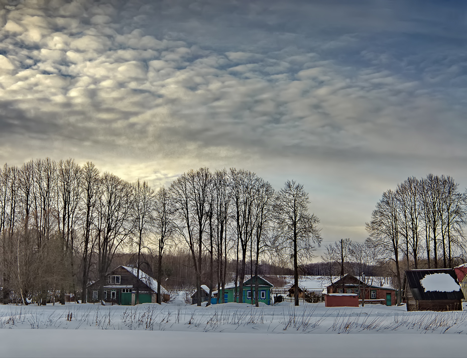 На исходе зимнего дня.