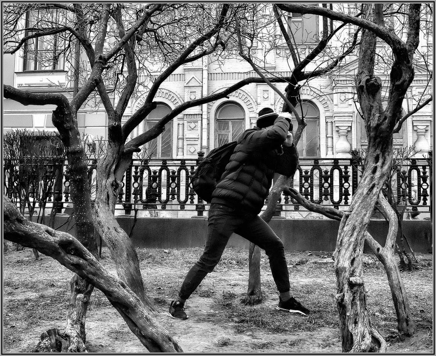 ... Боевая стойка фотографа ......