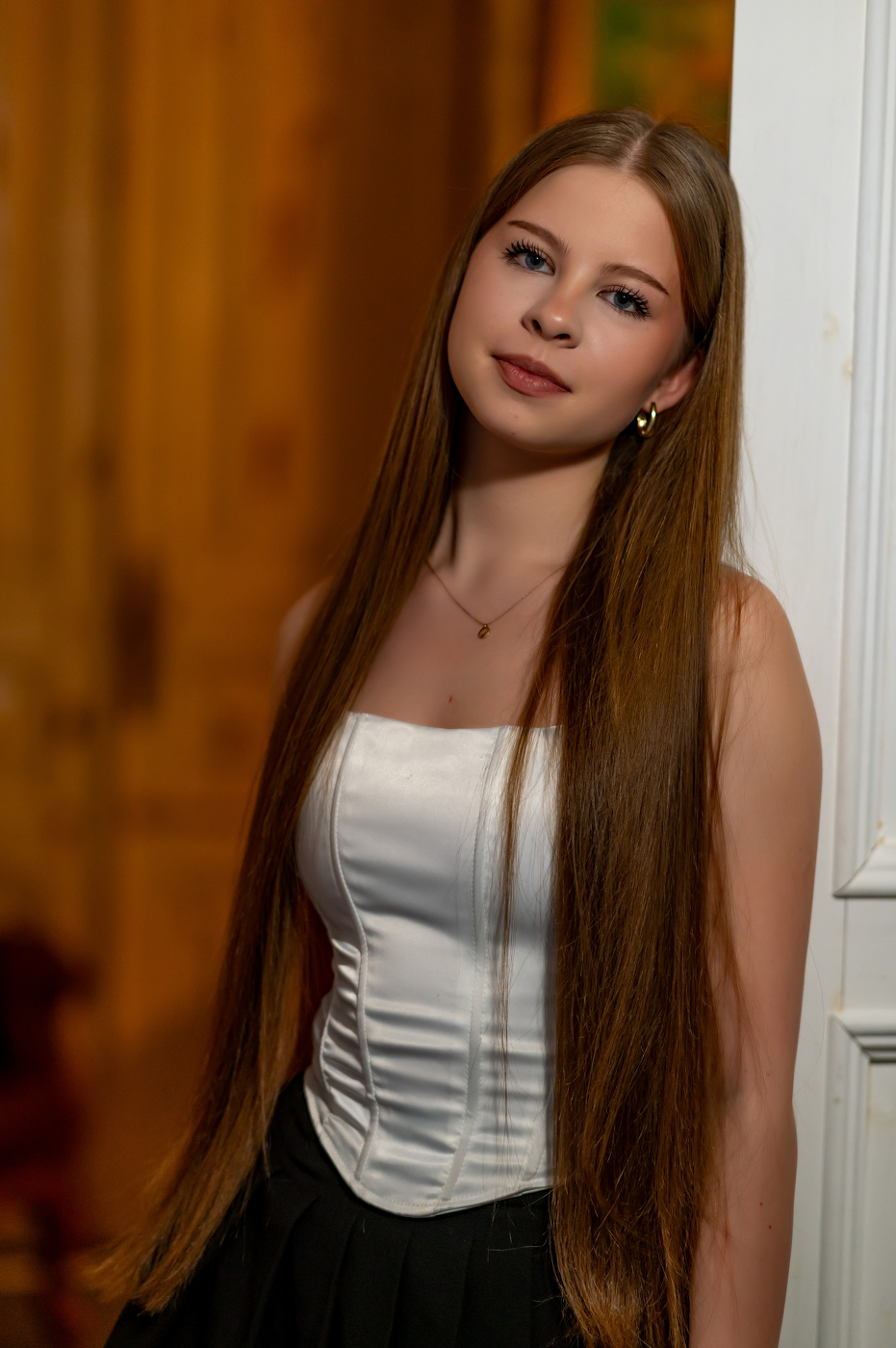 В белом корсете