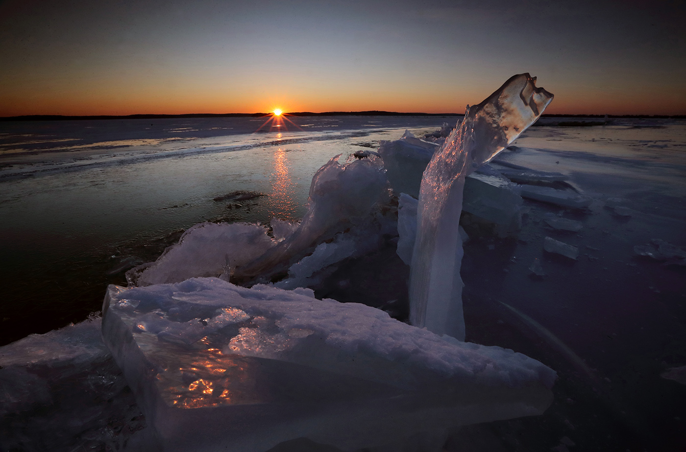 закат в торосах