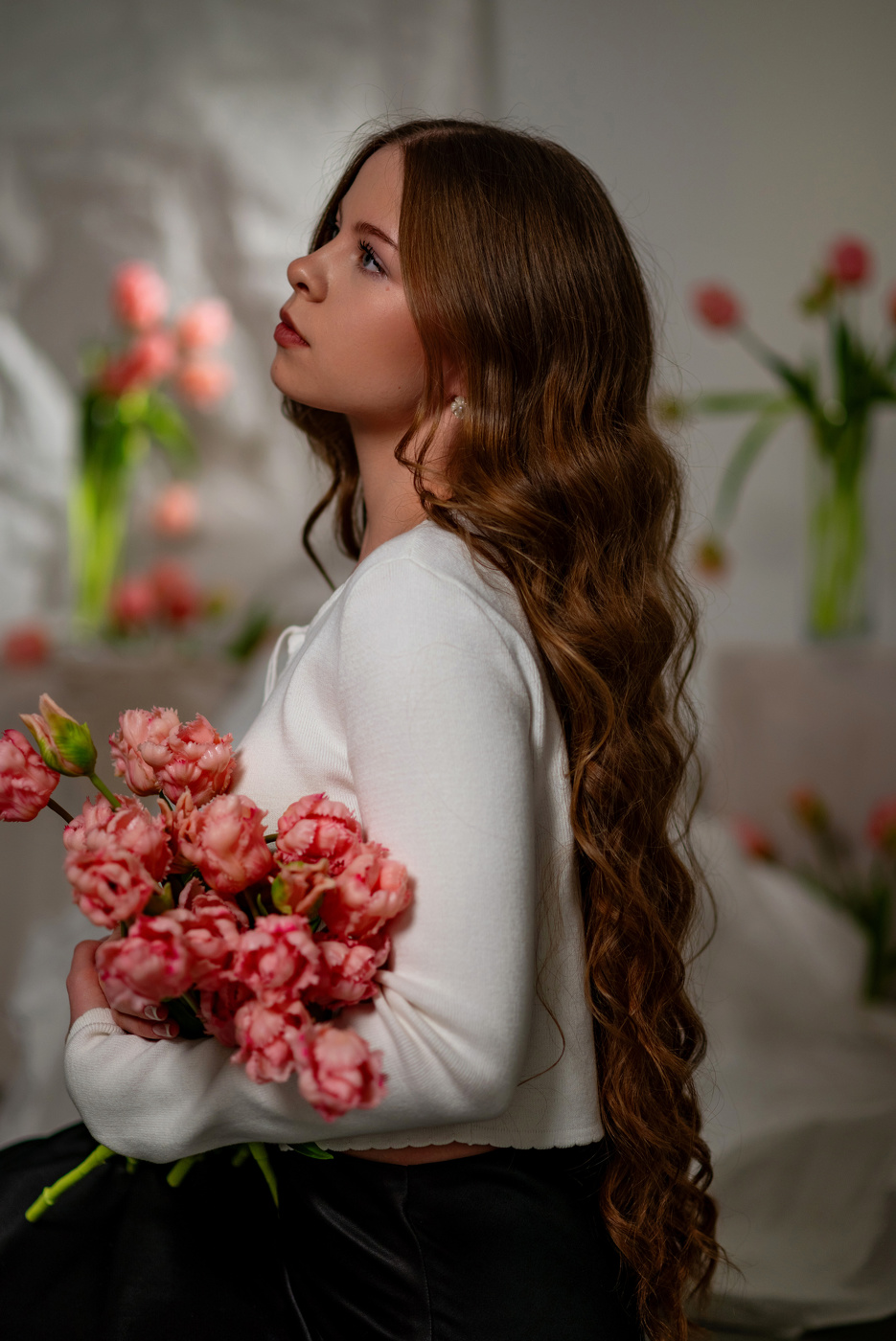 Юлиана с тюльпанами