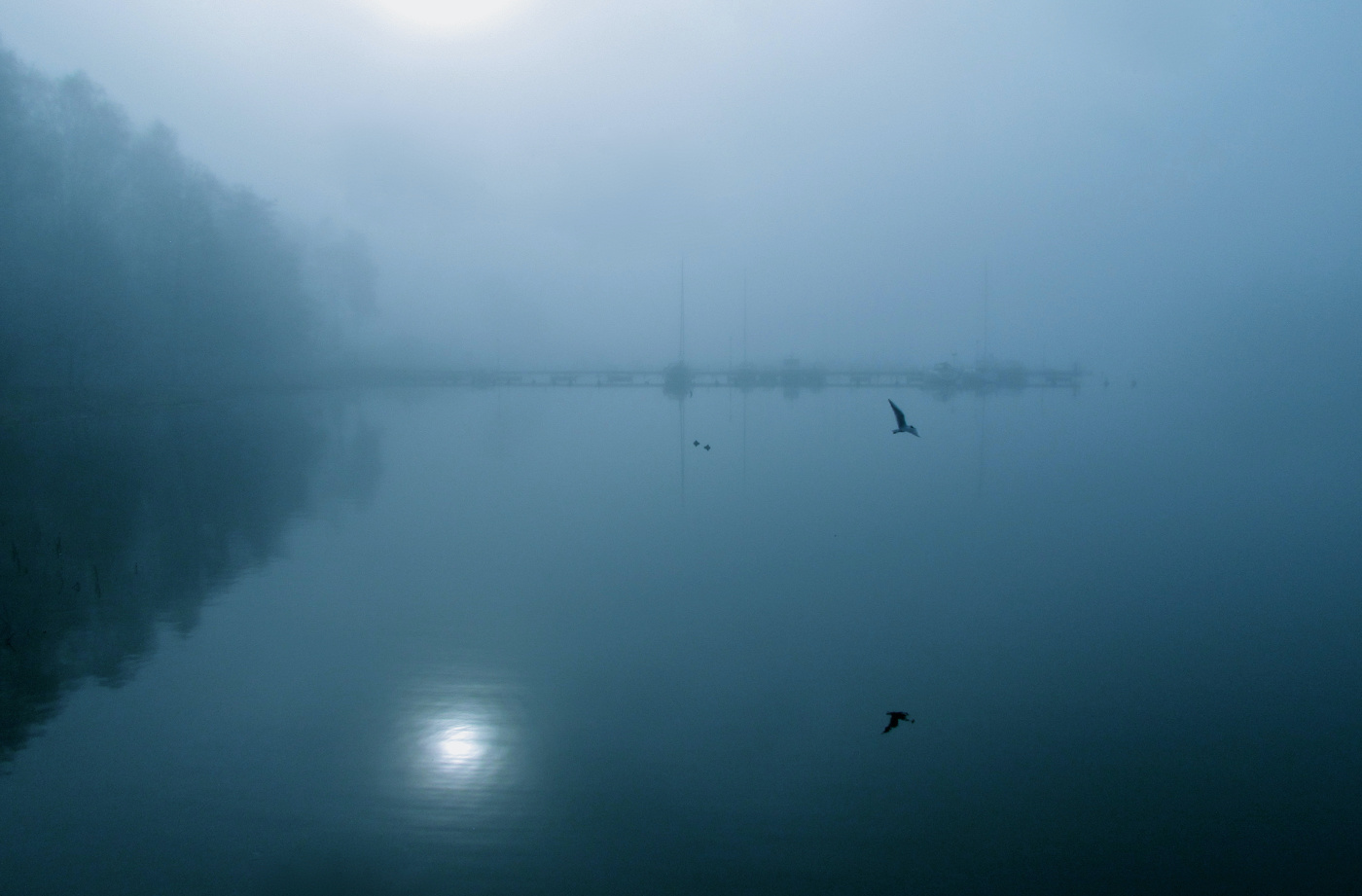 Отражение солнца