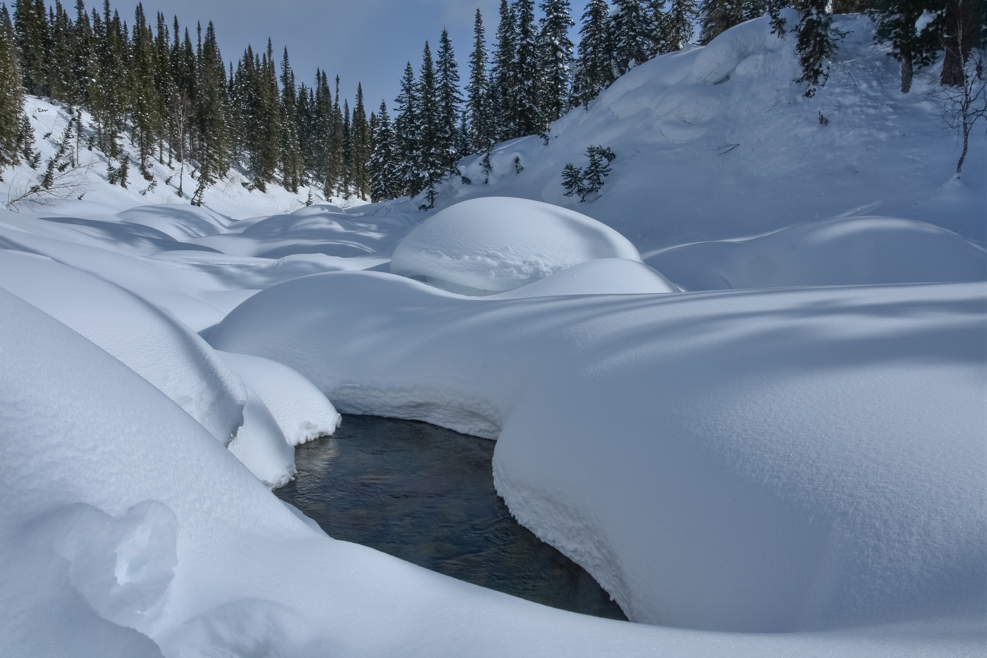 Сугробы волнами