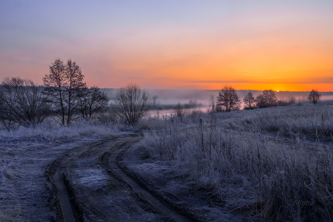 По дороге к озеру.
