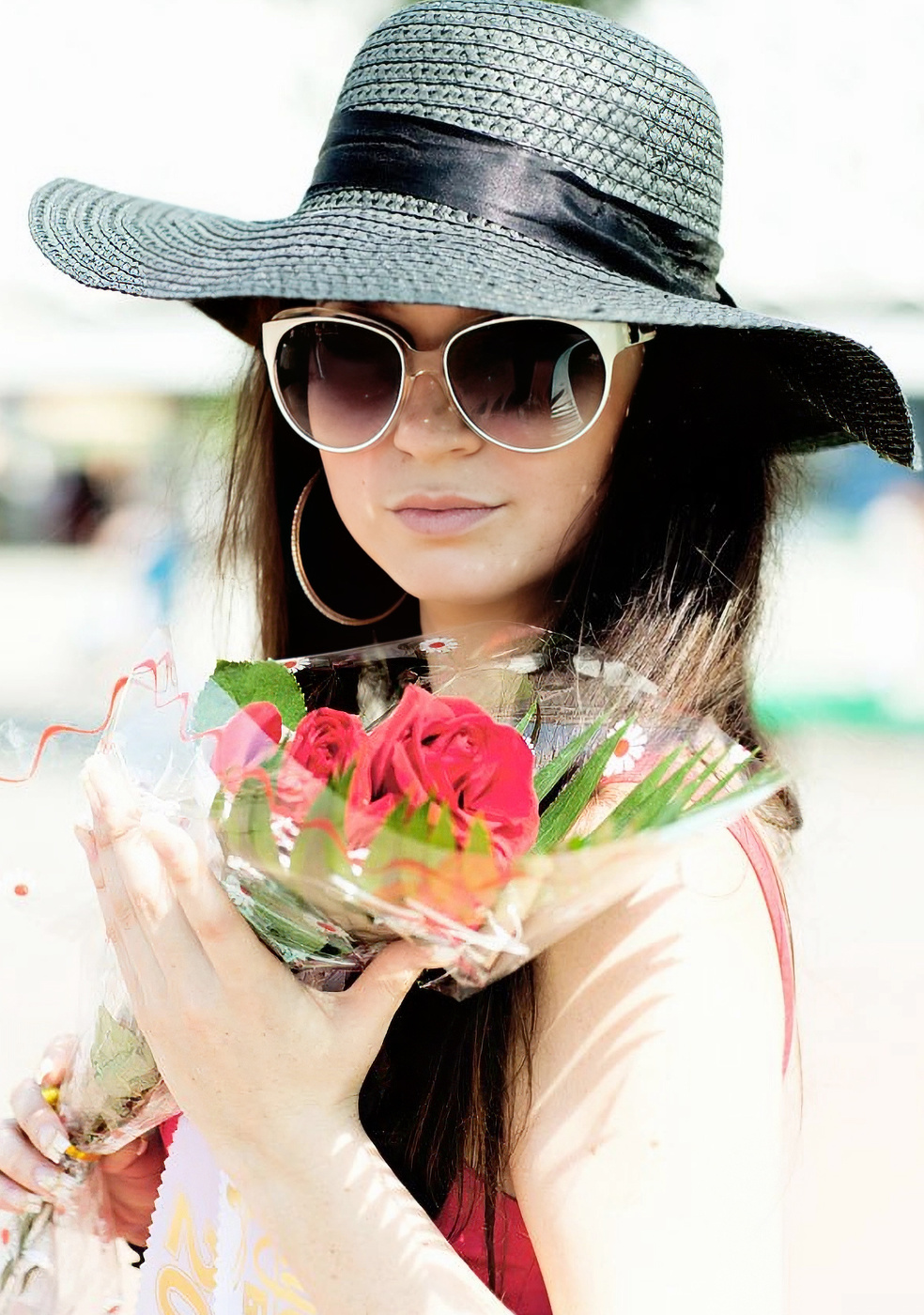 Портрет дамы в черной шляпе.