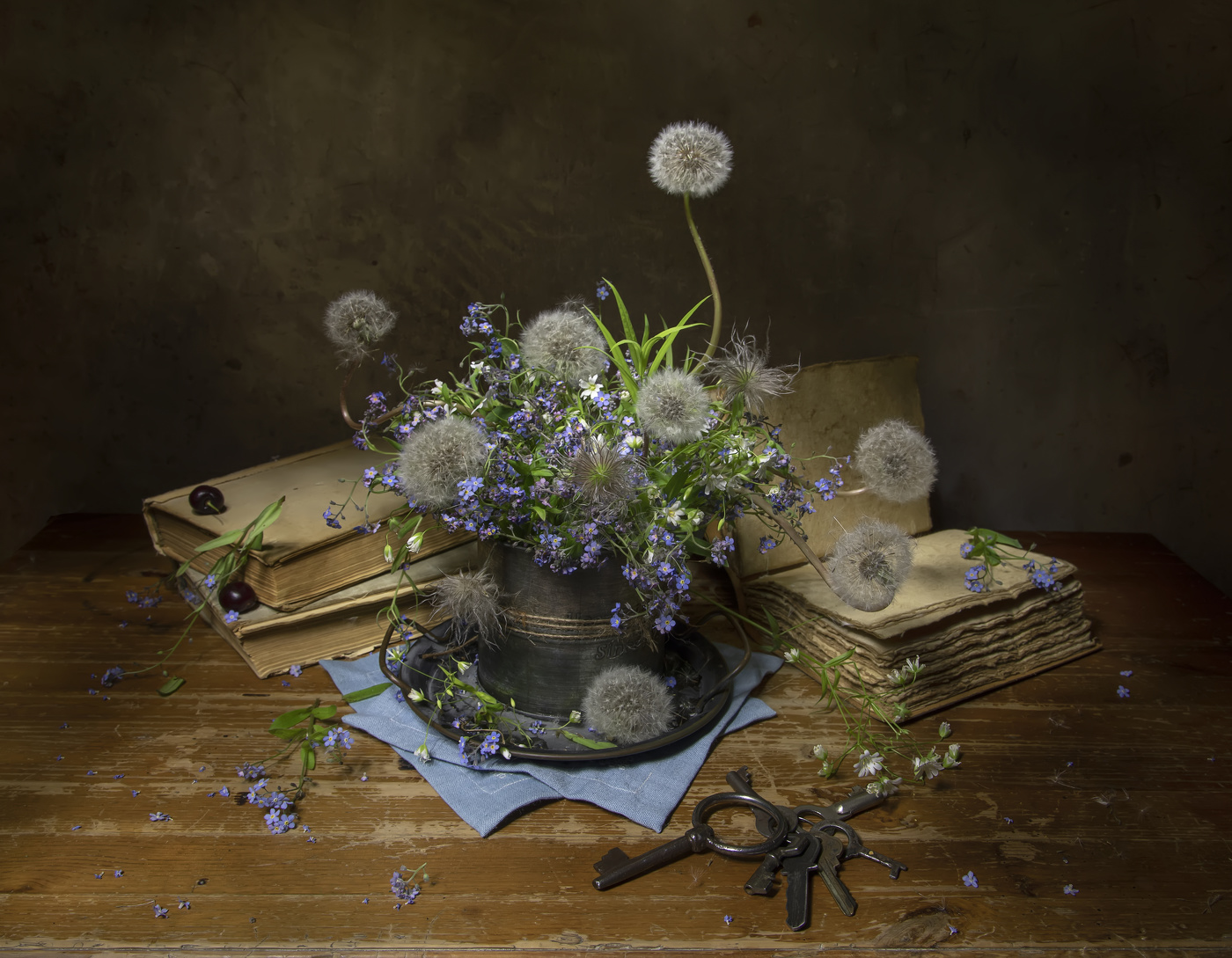 С пушистиками...