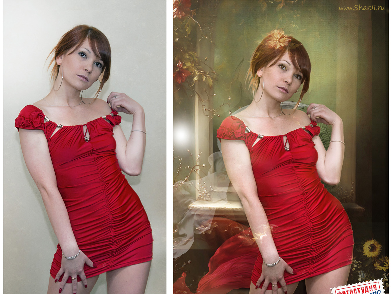 Художественная обработка фото до и после Photoshop