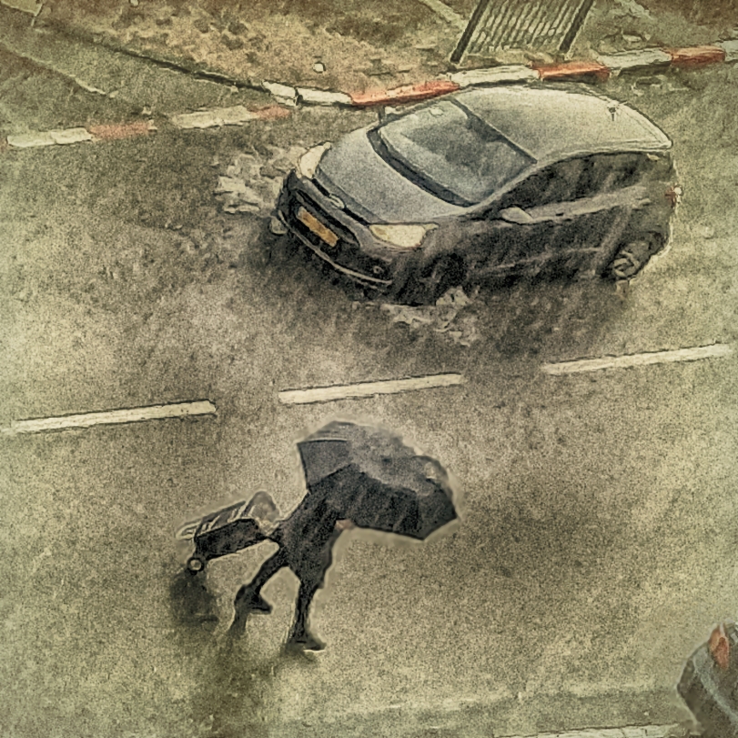 Переход улицы в неположенном месте...