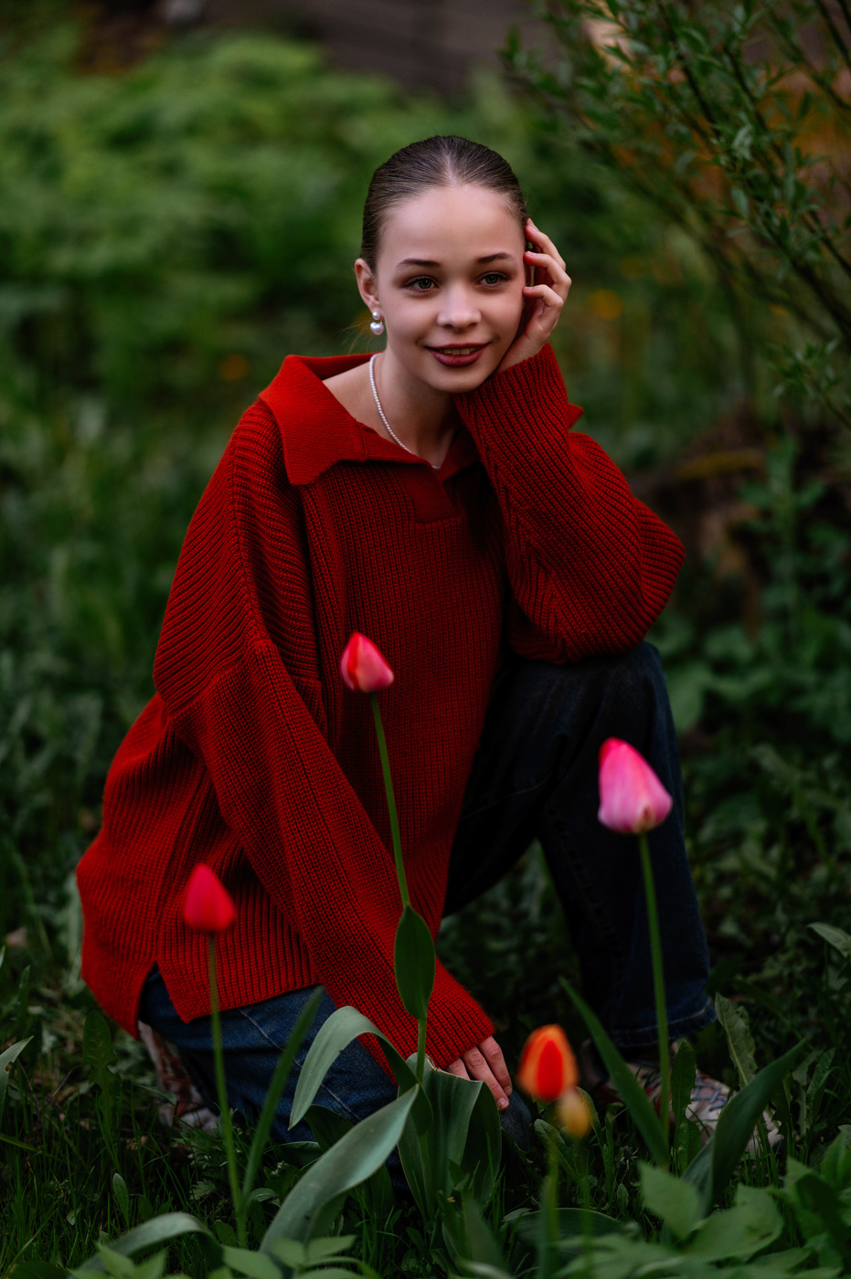 С тюльпанами