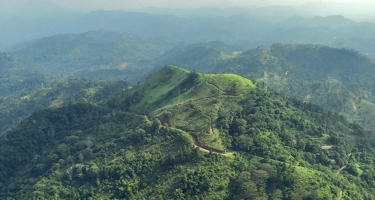 Змейками тянутся дороги в горах