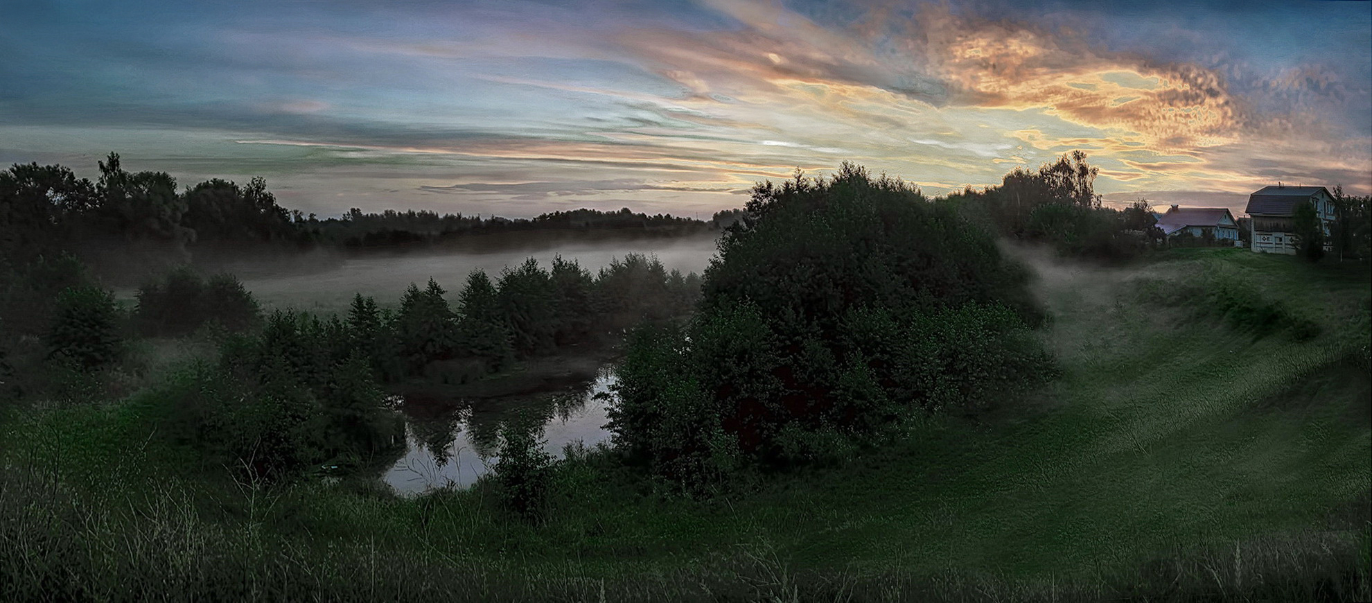 Восход в тумане.