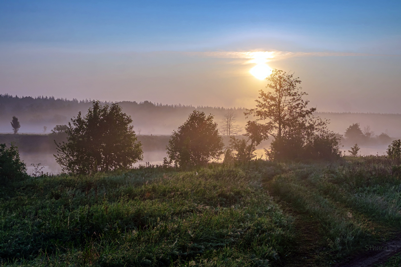 По дороге к озеру.