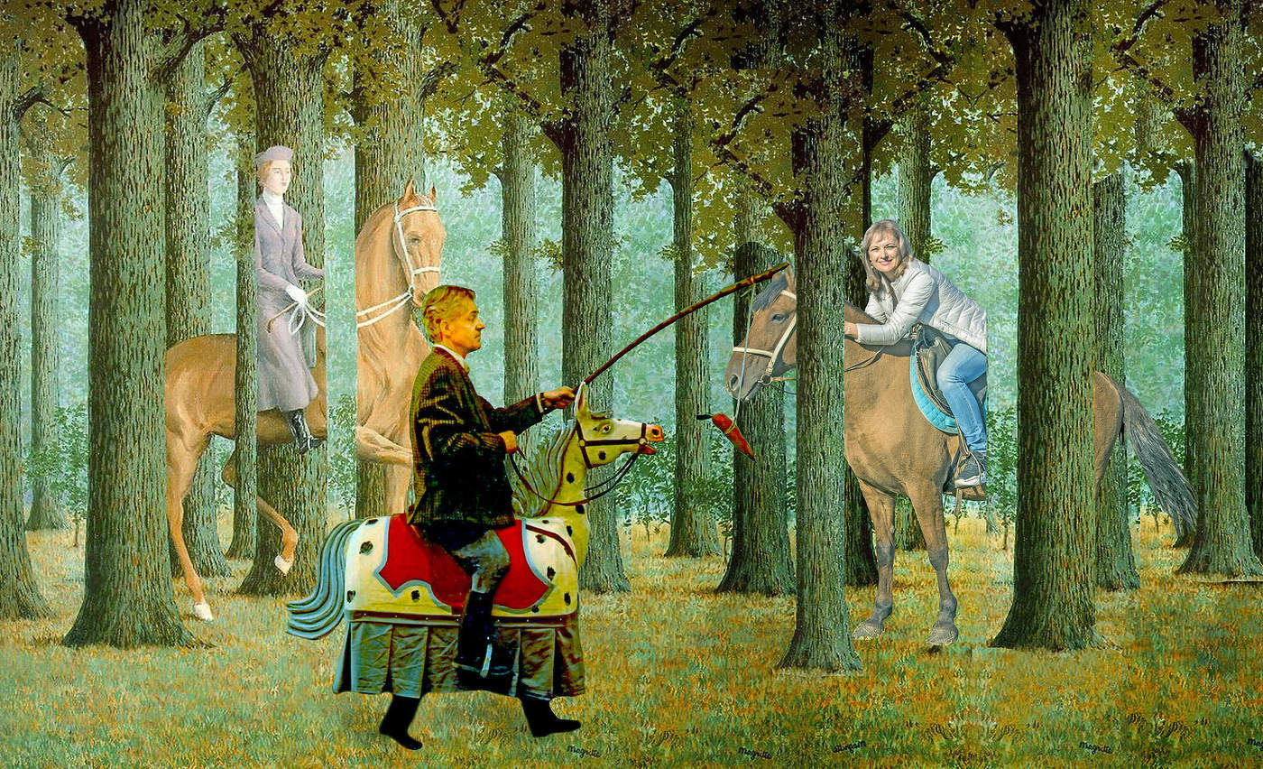 Конная прогулка художника Теуна Хокса