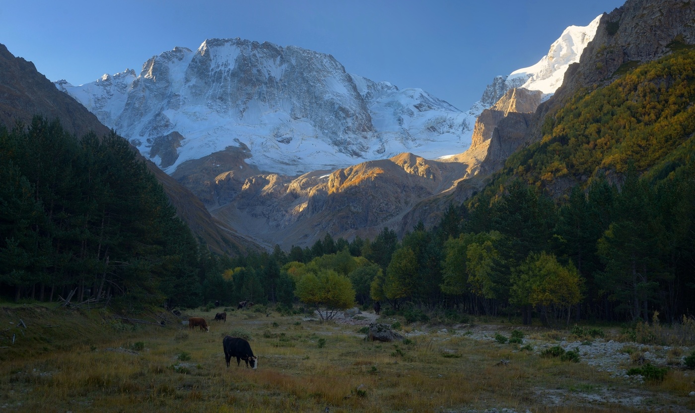Рассвет в горах Кавказа
