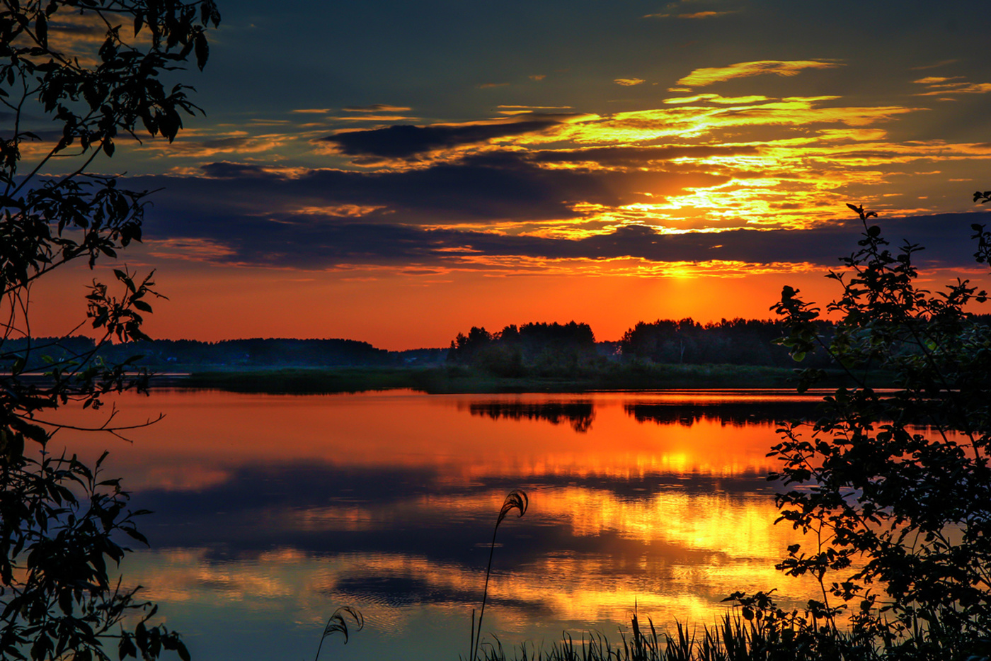 На вечерней зорьке.
