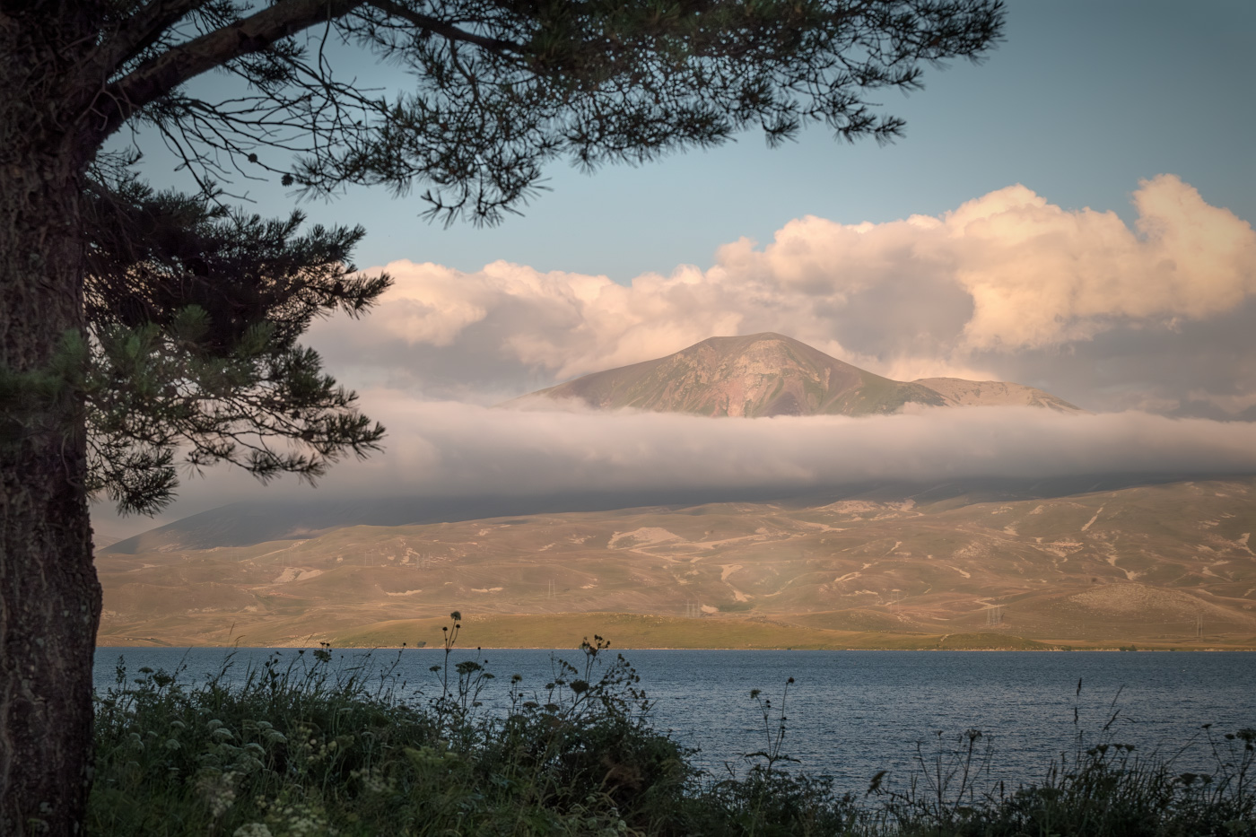 Shavnabada Volcano Over Tabatskuri Lake