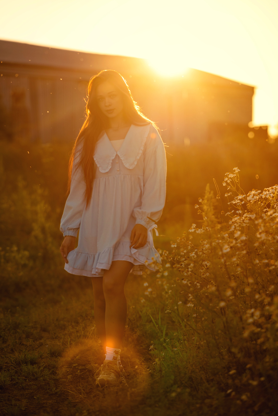 В летнем платье